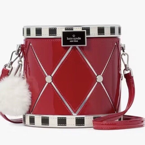 KATE SPADE Oh What Fun Toy Store 3D Drum Crossbody Bag Holiday Christmas Gift - Picture 2 of 7